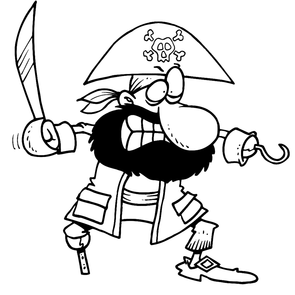 Plansa de colorat cu Pirati 48 43